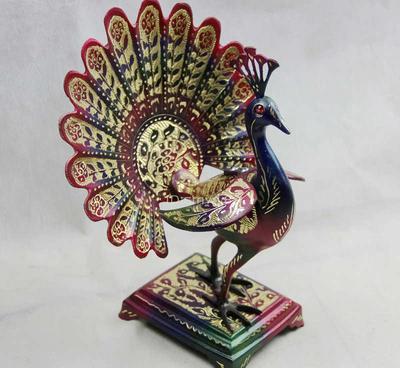 【批发12寸孔雀开屏 巴基斯坦铜器 巴基斯坦工艺品 铜孔雀】价格_厂家_图片