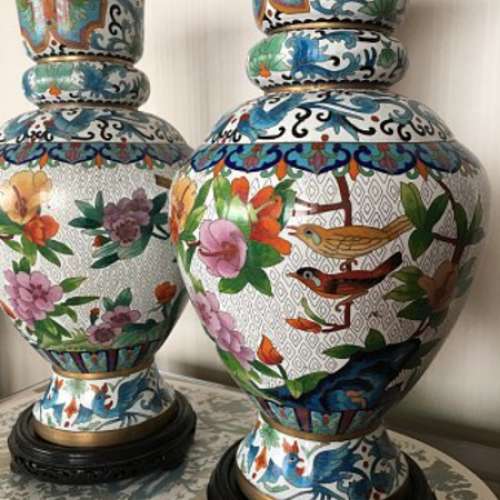 景泰蓝工艺品纯手工铜花瓶 cloisonne enamel art vase