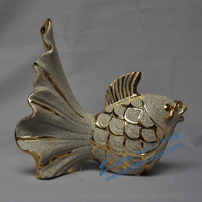 【陶瓷工艺品 送礼 厂家直销 电镀摆件 锦鲤】价格,厂家,图片,陶瓷工艺品,汕头市潮阳区金灶玉素陶瓷经营部-