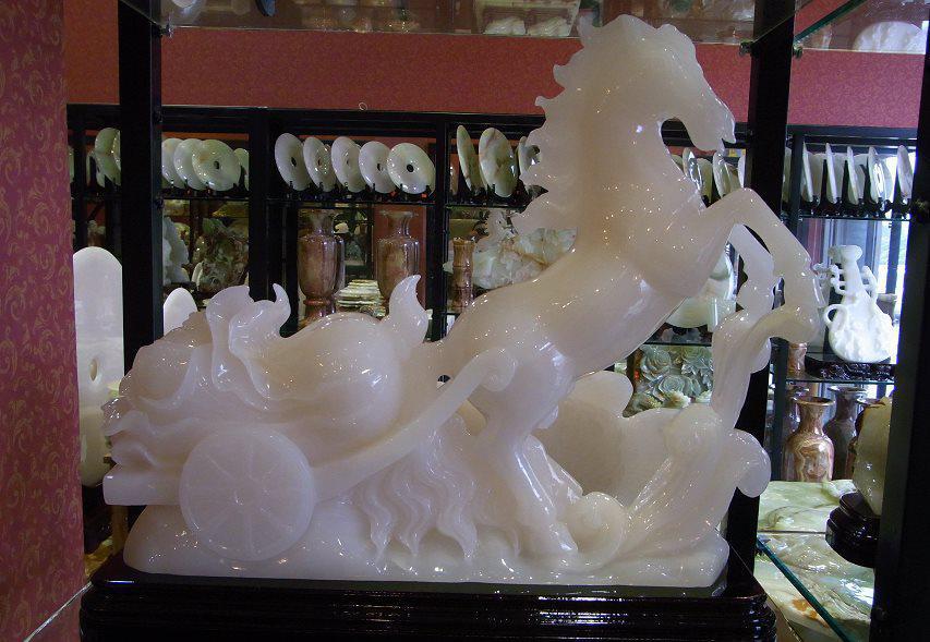 玉石工艺品,玉石摆件,风水摆件,马上发财