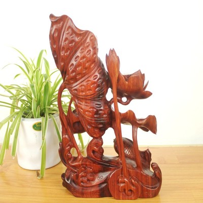 直批南通红檀木雕 简约现代手工家居工艺品的升值之选